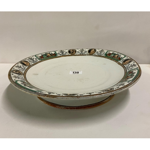 138 - Victorian cake stand plate in Pompeii by WB & S