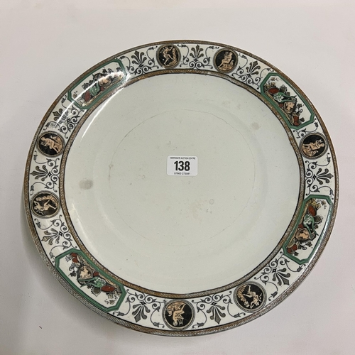 138 - Victorian cake stand plate in Pompeii by WB & S