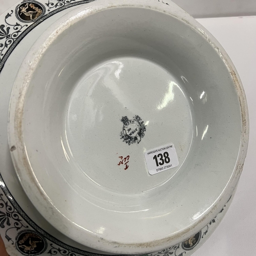 138 - Victorian cake stand plate in Pompeii by WB & S