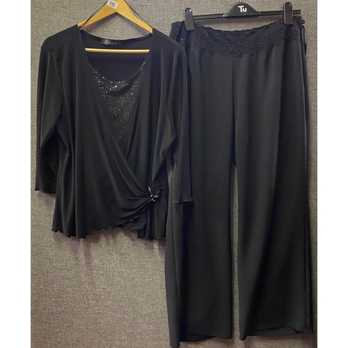 145 - Ladies cocktail top and trousers 16/18