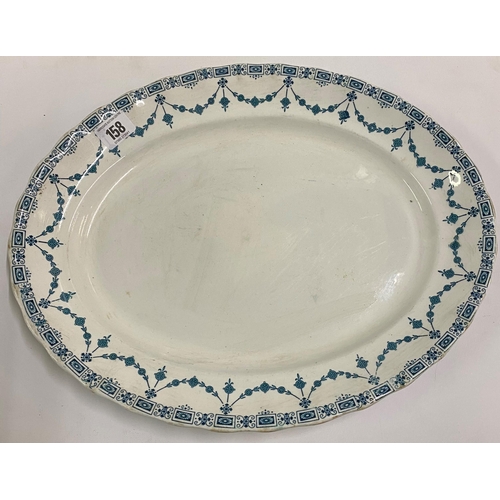 158 - Antique Sultana Losolware Brighton meat charger 16” x 13”