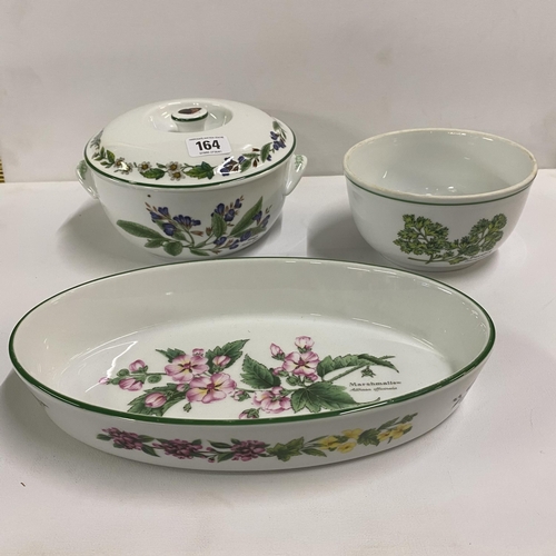 164 - Royal Worcester- Worcester Herbs pattern tureen bowl and dish