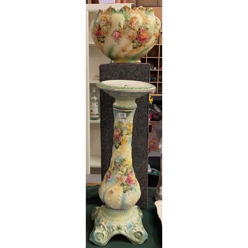 170 - Jardiniere and stand (damage to base)