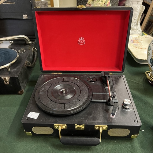 170C - GPO reproduction record player with brass fittings