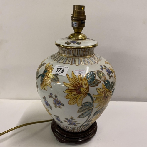 173 - Endo Lily and Iris Table Lamp