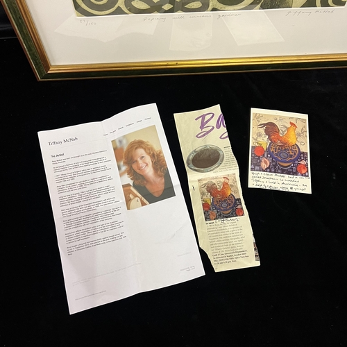 175 - Limited Edition Print titled “Topiary with Curian Gardner 57/150 by Tiffany McNab with signed postca... 