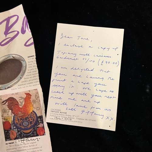 175 - Limited Edition Print titled “Topiary with Curian Gardner 57/150 by Tiffany McNab with signed postca... 