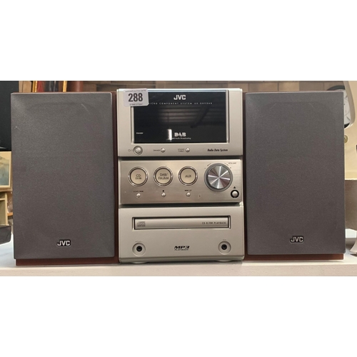 288 - JVC CD radio - complete with speakers