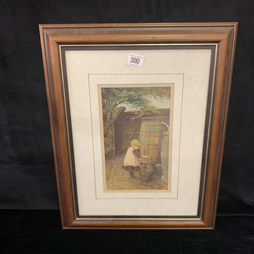 300 - Picture titled “Young Girl Fetching Water” by Charles Edward Wilson 1854-1941