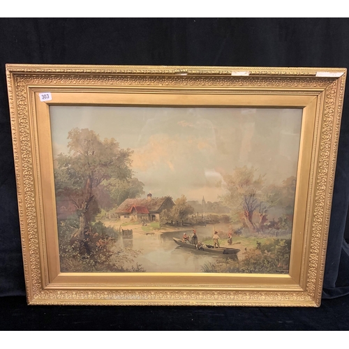 303 - Antique framed Constable print