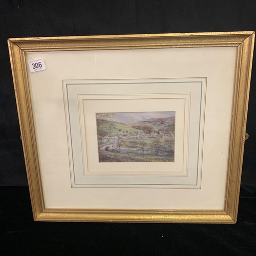 306 - Framed picture of Lewes by Pat Bell