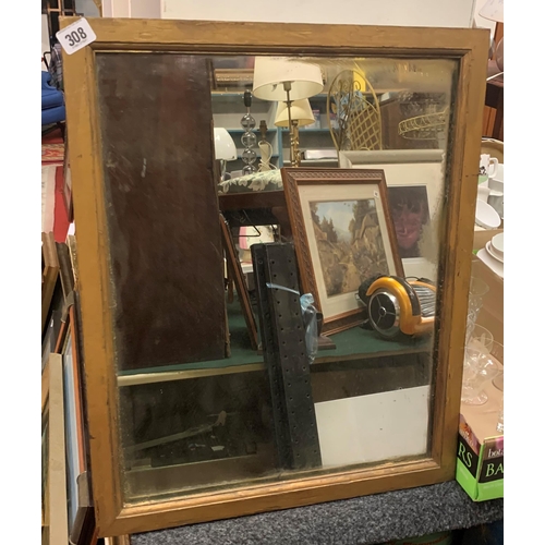 308 - Vintage gilt framed mirror