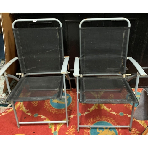 345 - Pair of folding garden chairs