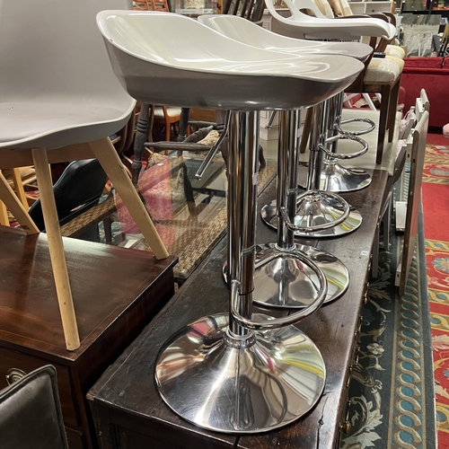 51 - Pair of designer  rise and fall bar/kitchen stools