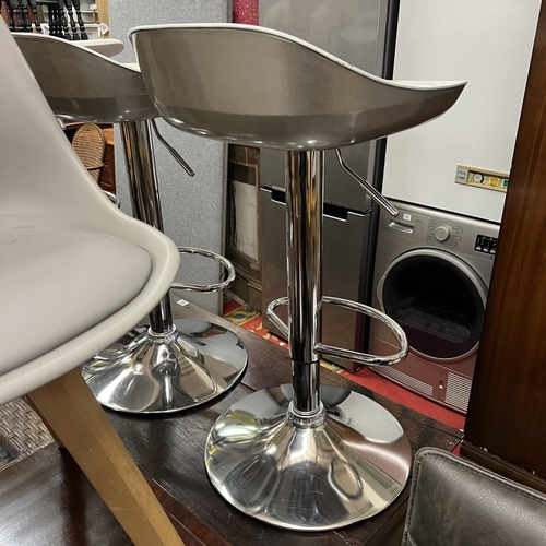 51 - Pair of designer  rise and fall bar/kitchen stools