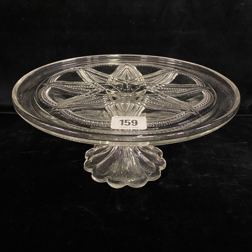 159 - Vintage cut glass cake stand