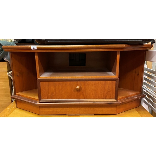 16 - Teak corner unit cabinet