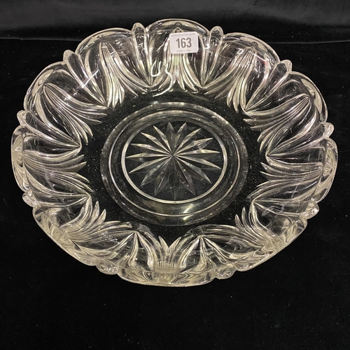 163 - Cut glass fruit bowl