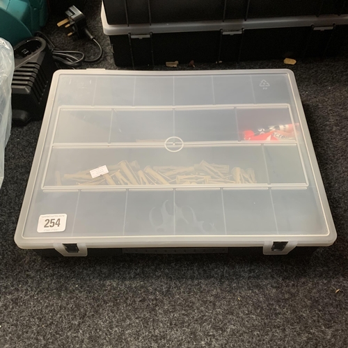 254 - Tool box containing various bits