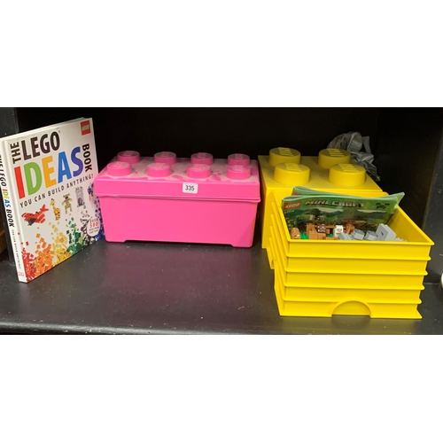 335 - Two LEGO boxes of children’s toys including LEGO and “LEGO Ideas book”