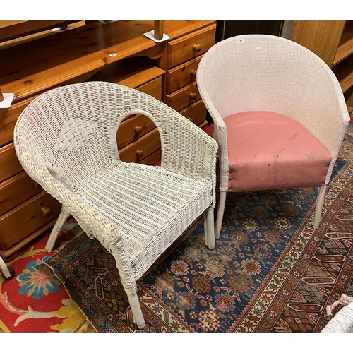 42 - Lloyd loom chair and wicker chair