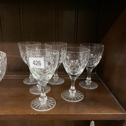 426 - Set of six crystal glasses