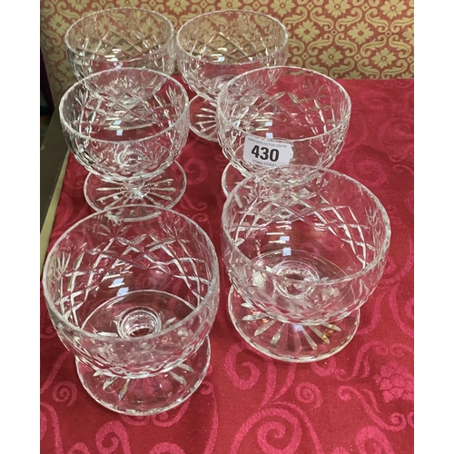 430 - Six crystal glass fruit dishes