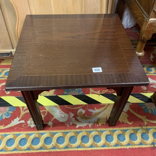 440 - Mahogany inlaid side table