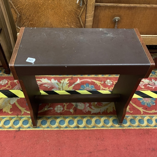 441 - Mahogany organ stool