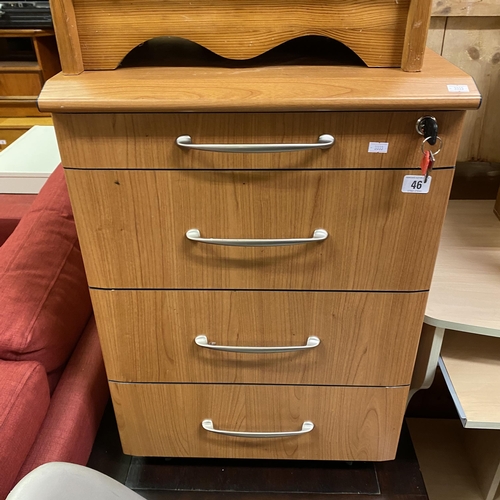 46 - Four drawer filing cabinet