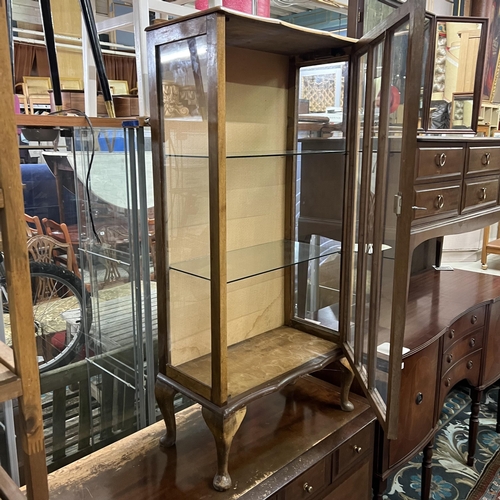 54 - China cabinet on Queen Anne legs