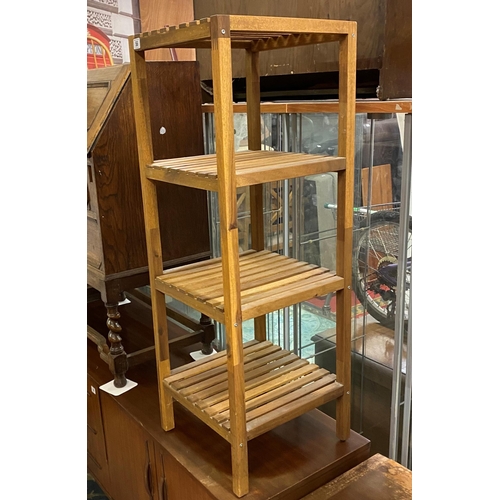 56 - Teak four tier shelving