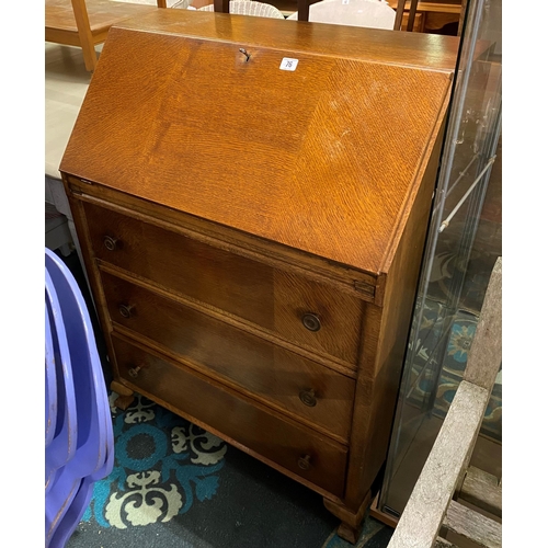 76 - Oak bureau on OJ feet