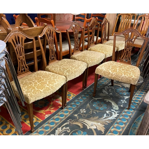 84 - Set of six Edwardian dining chairs