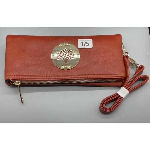 175 - GENUINE LADIES MULBERRY CLUTCH BAG WITH SHOULDER STRAP