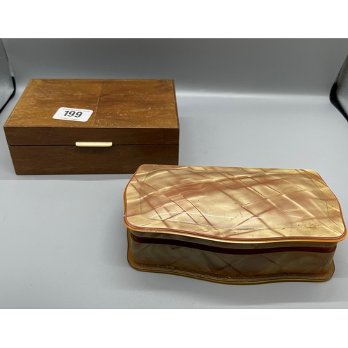 199 - TWO JEWELLERY BOXES