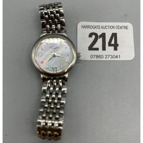 214 - LADIES WATCH WITH MOTHER OF PEARL FACE