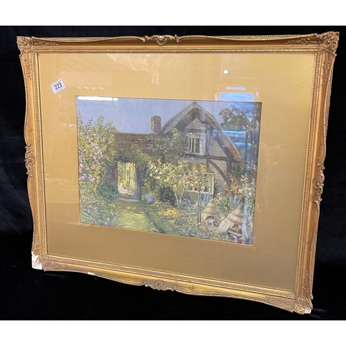 223 - COTTAGE SCENE PRINT IN GILT FRAME