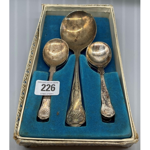 226 - VINTAGE SILVER PLATED SPOONS IN ORIGINAL BOX