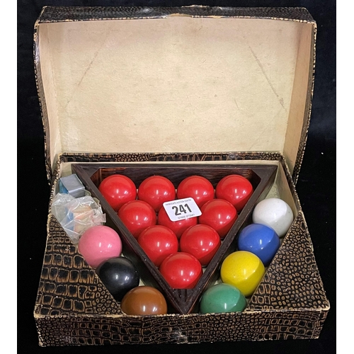 241 - MINIATURE SNOOKER BALLS