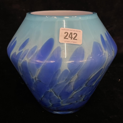 242 - BLUE BRISTOL GLASS VASE