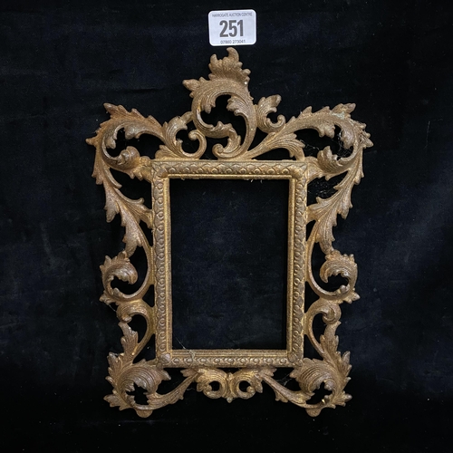 251 - VICTORIAN METAL PICTURE FRAME