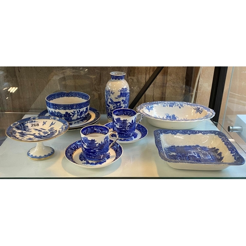 268 - VICTORIAN BLUE AND WHITE CHINA