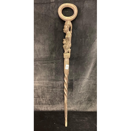 275 - LARGE WOODEN AFRICAN WALKING STICK