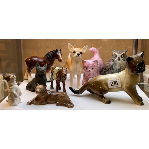 276 - SELECTION OF PORCELAIN ANIMALS INCLUDING SYLVAC