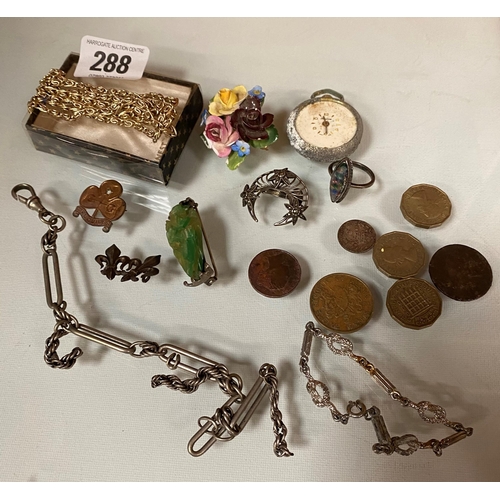 288 - SELECTION  OF JEWELLERY INCLUDING SILVER