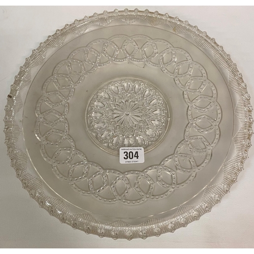 304 - VINTAGE GLASS CAKE PLATE