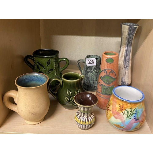 328 - SELECTION OF STUDIO POTTERY