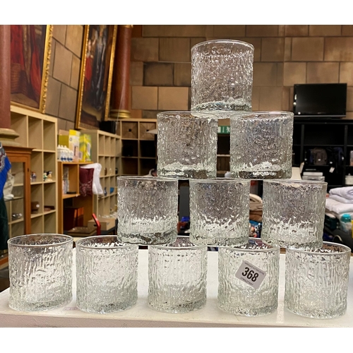 368 - SELECTION OF GLACIER GLASS TUMBLERS