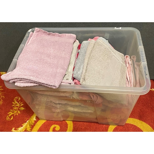 398 - LARGE BOX OF TOWELS